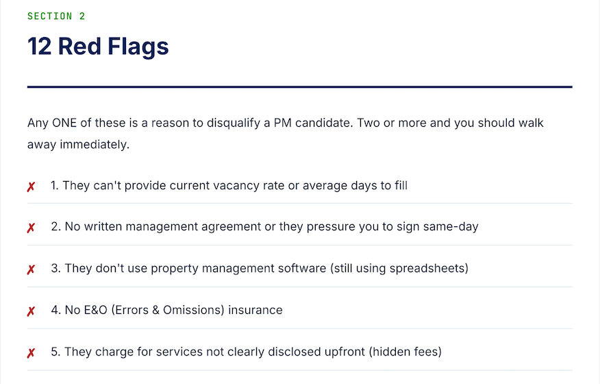 12 Red Flags