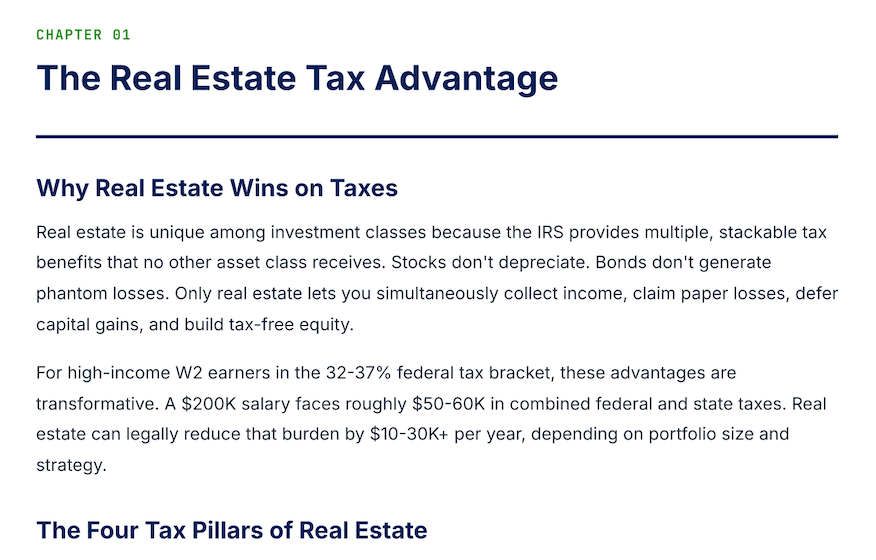 The Real Estate Tax Advantage