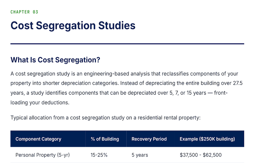 Cost Segregation Studies