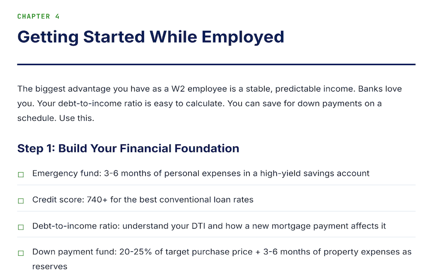 Getting Started While Employed